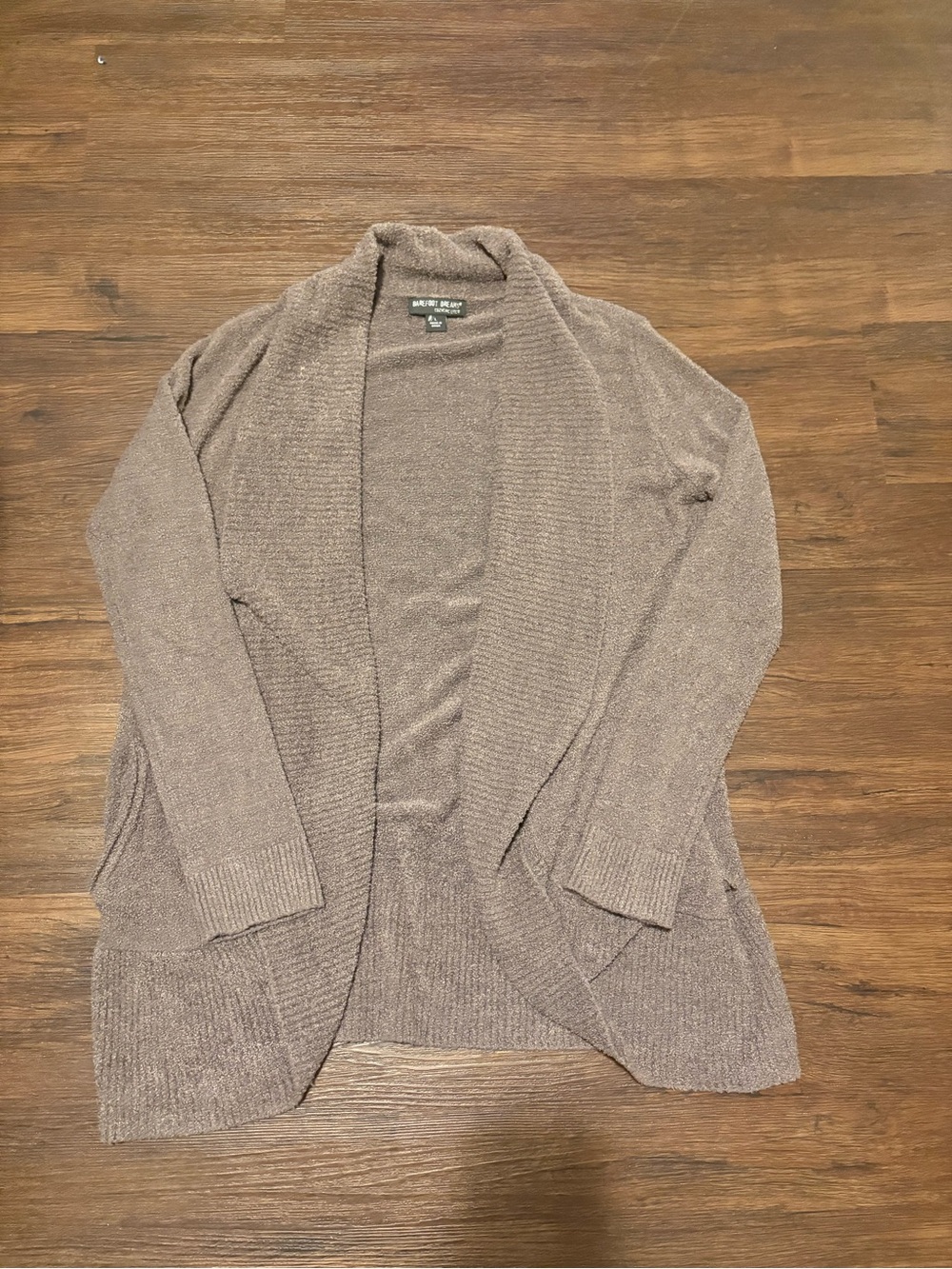 Barefoot Dreams Grey Open-Front Lightweight Cardigan